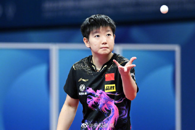 国乒女团3比0击败葡萄牙队晋级世乒赛4强